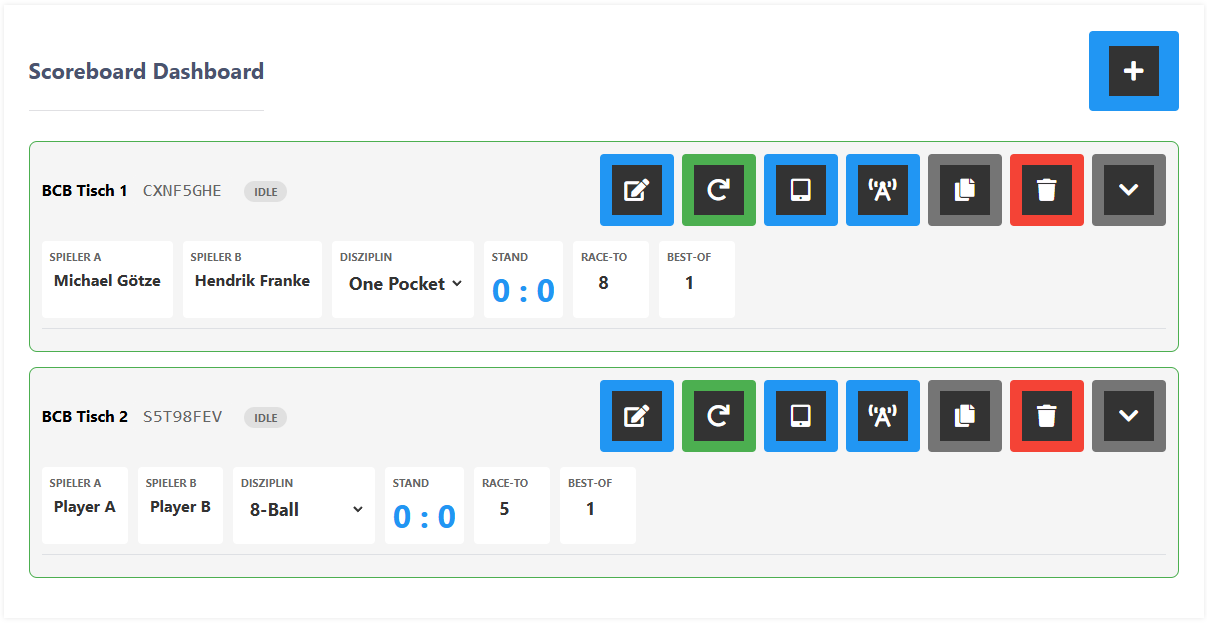 Steuere Deine Tische von einem Ort aus